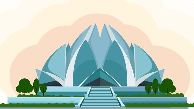 Lotus Temple illustration